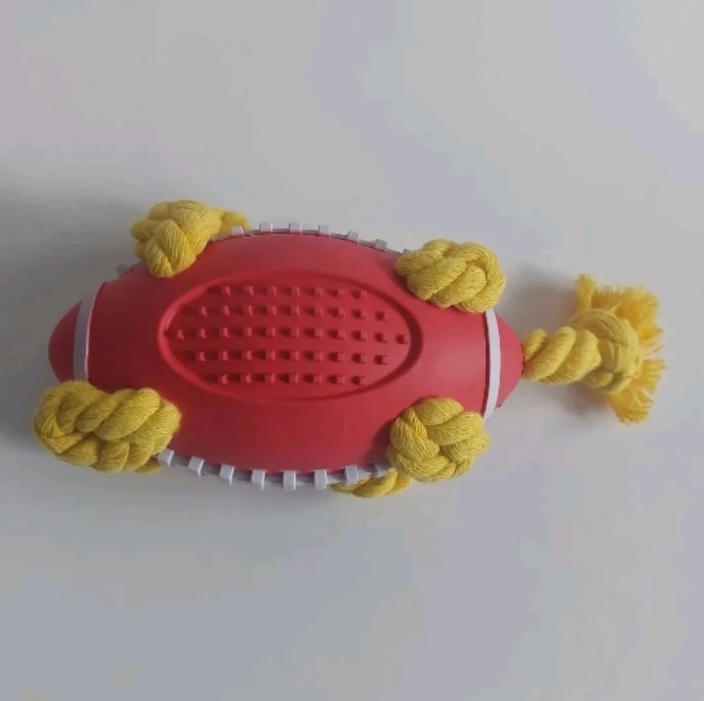 Rmolitty Dog Toy for Aggressive chewers Breed red‎ yellow